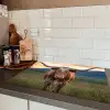 Longhorn - Landschap - Zonsondergang Inductie beschermer vinyl 3mm klein -sfeer3