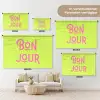 Groen - Roze bonjour - art-deco Wandkleed katoen klein -tsfeer8_DE