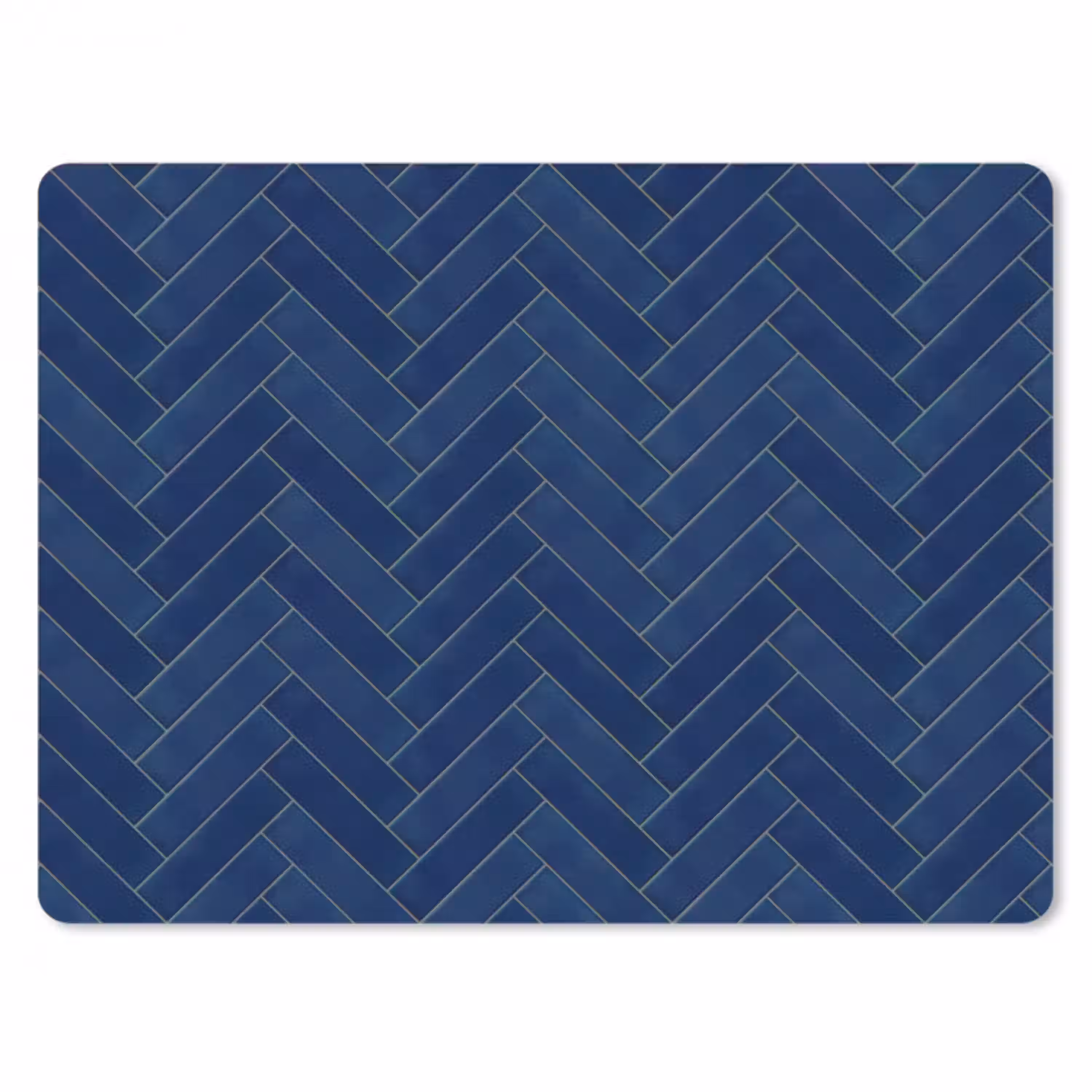 Visgraat - Wandtegel - Donkerblauw - Navy Blue muismat rubber klein 262 -3d