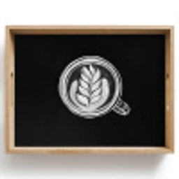 Krijttekening - Koffie - Latte art Dienblad Rechthoek middel -z3d_shopping