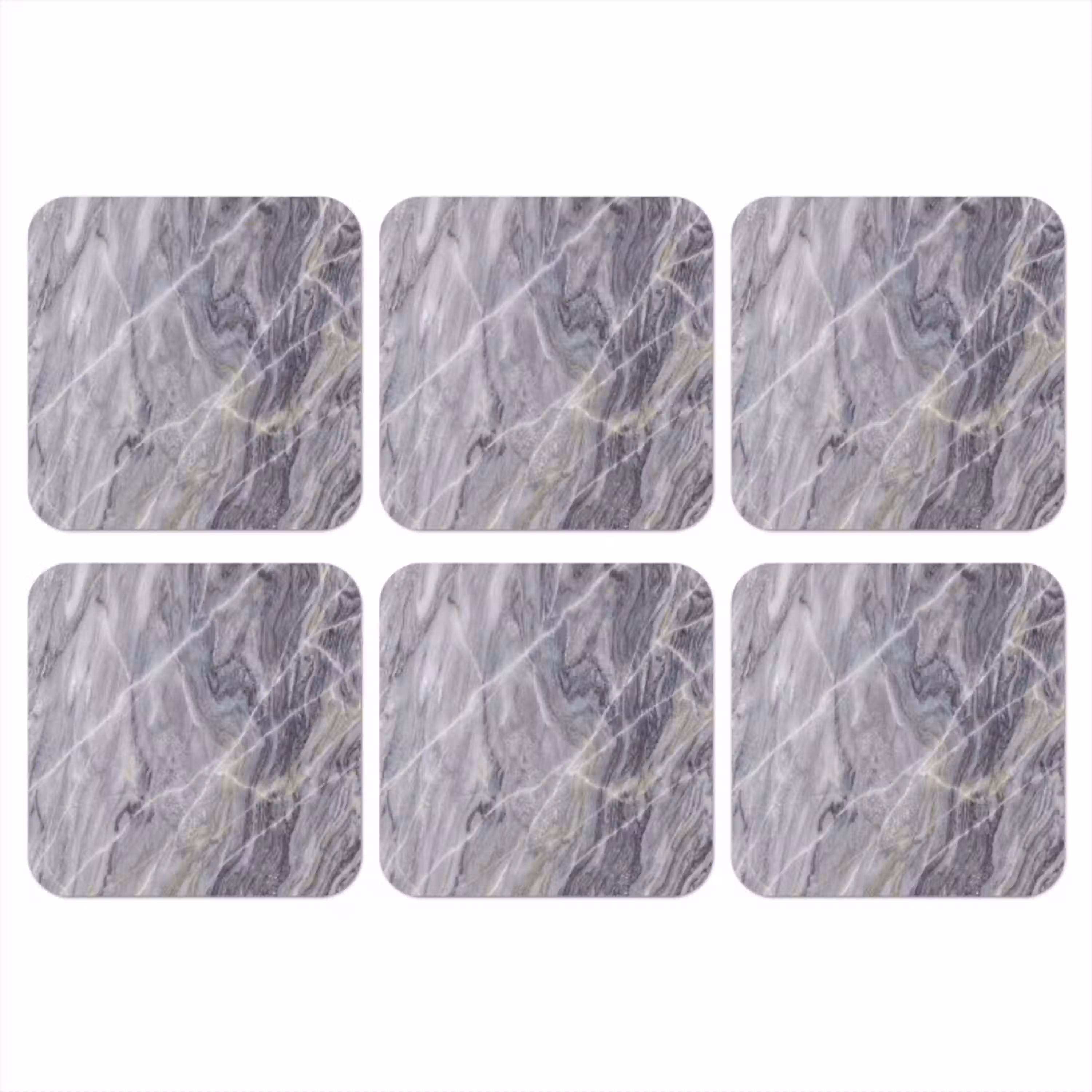 Marmer - Ader - Patroon - Abstract - Grijs onderzetter kurk middel -3d