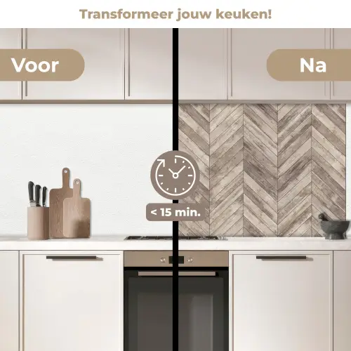 Plank - Patronen - Brocante keuken achterwand 2 middel 871 -voor-na2_NL