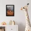 Giraffen - Hoog gras - Acaciabomen fotolijst zwart zonder passe partout klein -usfeer4_kinderkamer