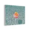 Badeend - Zwemband - Geel PET vilt klein -3d