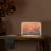 Zee - Boot - Wolken - Oranje Light Box met kabel (Tafellamp) klein -sfeer4