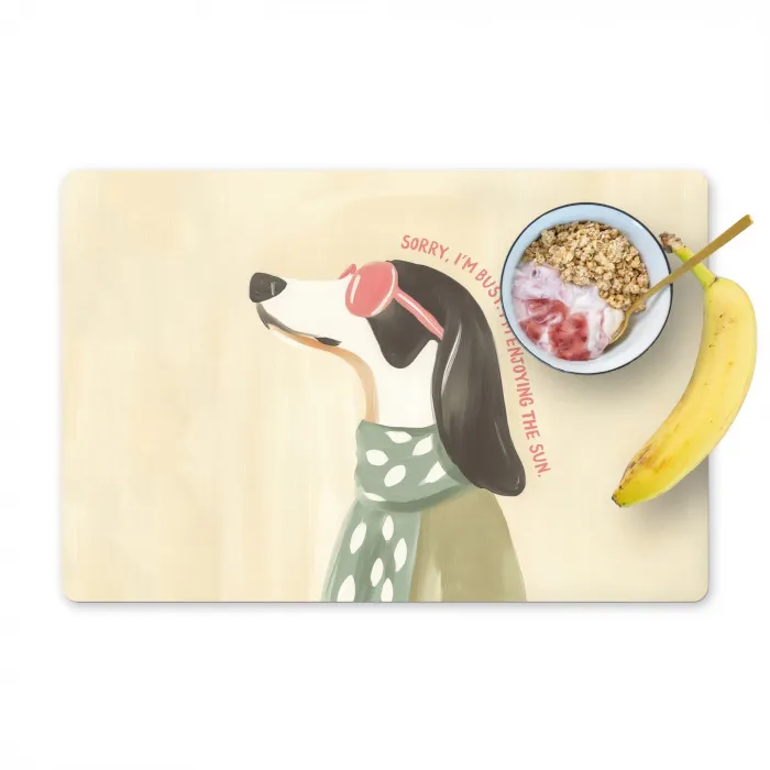 Quote - Hond - Zonnebril Placemat vinyl groot -zzzproduct_Kitchenyeah-website