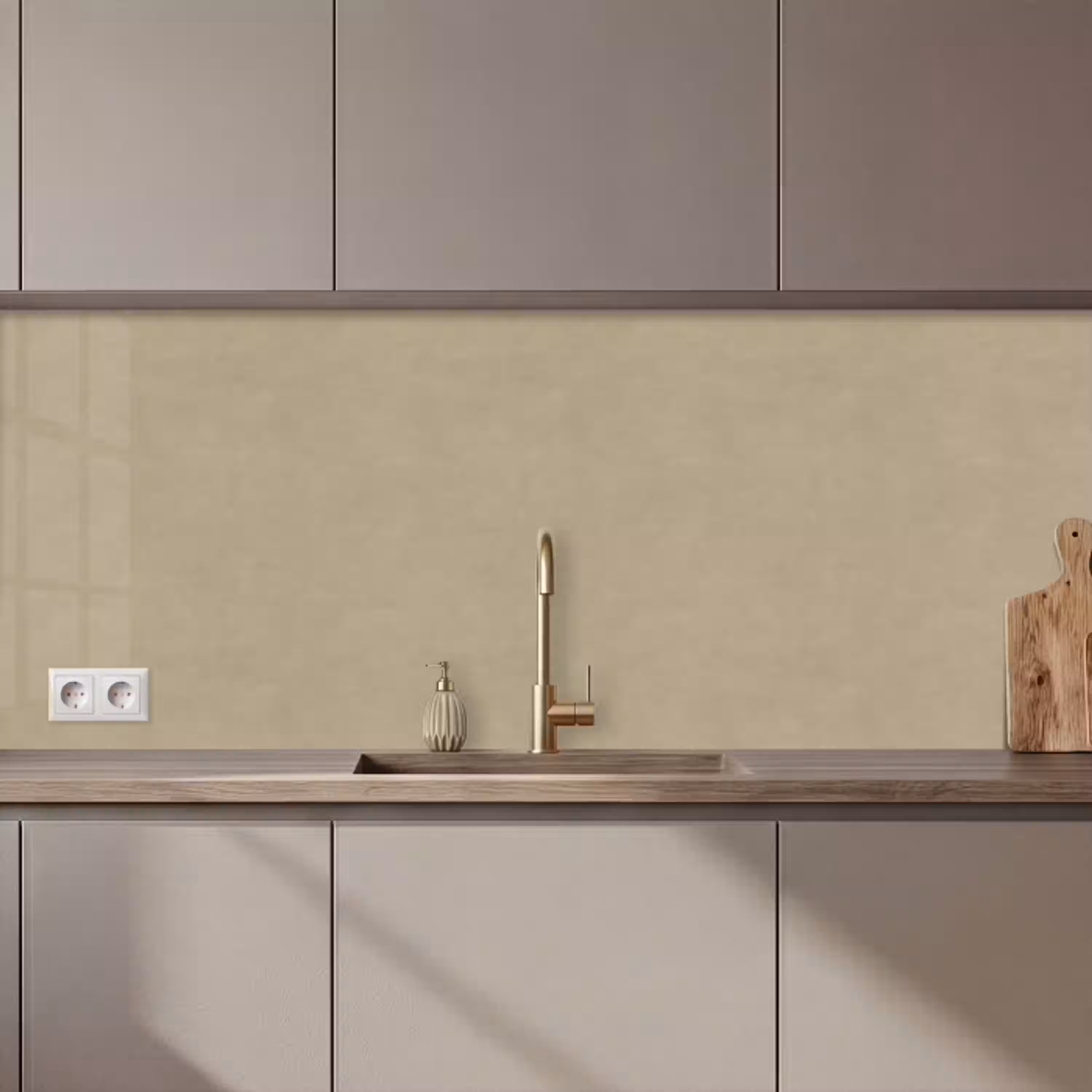 Zandkleur - Korrelige structuur - Beton keuken achterwand 2 middel 871 zz_3dshopping