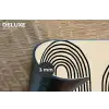 Boogvormen - Zwart - Strak Placemat vinyl groot -closeup