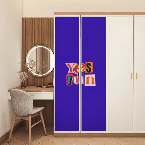 Yes fun - Kleurrijk - Collage-stijl deurposter klein -sfeer3
