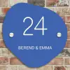 Kobaltblauw - Klassiek Naambord Organisch middel -sfeer10