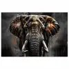 Olifant - Watercolor - Wilde dieren - Luxe poster papier klein -3d