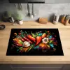 Groente - Peper - Knoflook - Graffiti - Verf - Kleurrijk Inductie beschermer vinyl 3mm klein -sfeer5