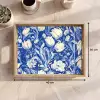Bloemen - Delfts Blauw - Patroon - Tulp Dienblad Rechthoek middel -USP_Formaat