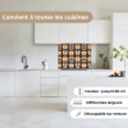 Bloemen - Retro - Bruin keuken achterwand 2 middel 865 -sfeer4_FR