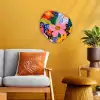 Kleurrijk - Bloemen - Abstract - Stippen Wandcirkel Organisch Forex 3mm klein -sfeer4