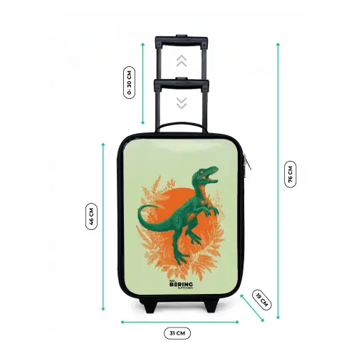 Dino - Natuur - Groen Kinderkoffer - Zwart klein -productfoto_formaten