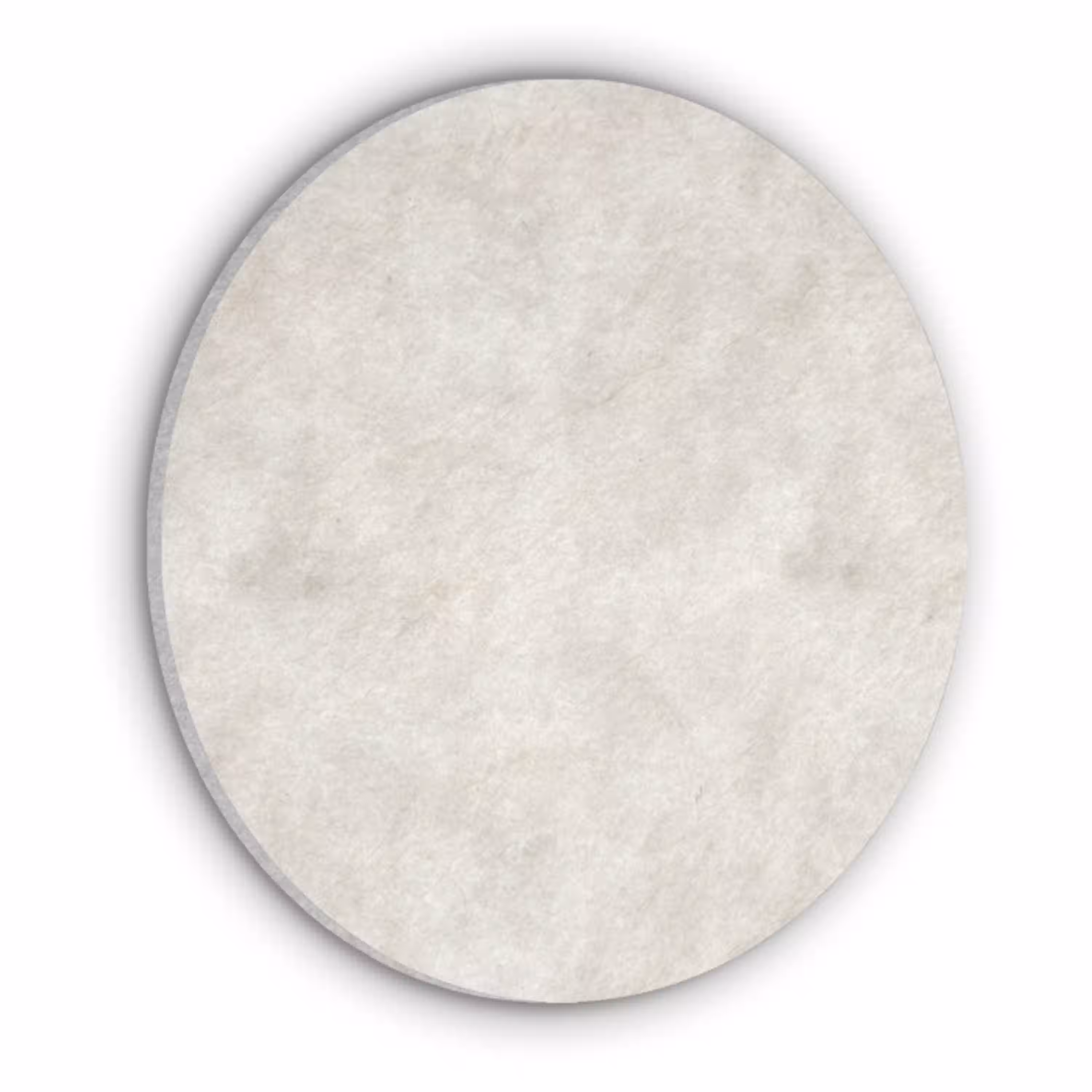 Crèmebeige - Marmer - Aders Akoestische PET Vilt - Rond klein 838 -3d
