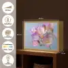 Bloemen - Paars - Overloop - Meeldraden Light Box met batterij (Wandlamp) middel -USP_websiteoverzichtNL
