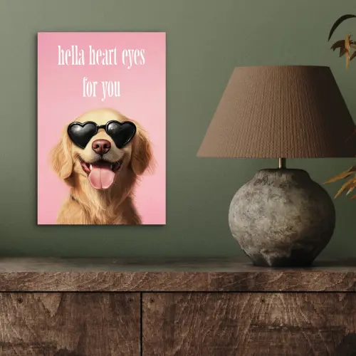 Zonnebril - Hartjes - Hond - Valentijn aluminium wit klein -sfeer2