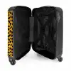 Goudgele panterprint NBS - Handbagage koffer - Volwassenen Unisex middel -binnenkant