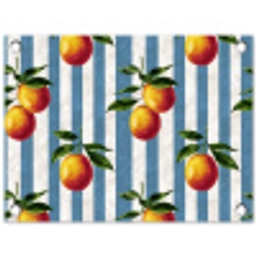 Strepen - Citroen - Blauw tuinposter los doek klein 239 -3d