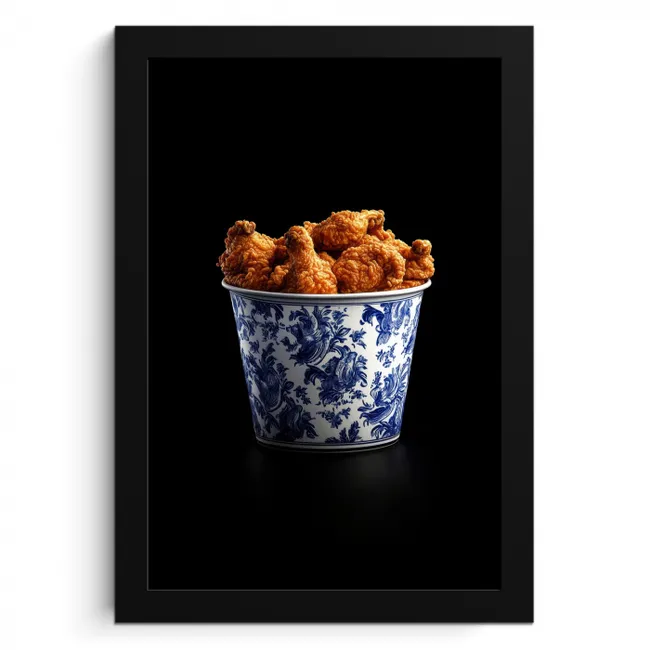 Kip - Bucket - Delfts blauw - Lekker KitchenYeah - Keuken - Fotolijst klein -3d