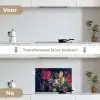 Boeket - Stilleven - Bloemen - Planten - Rood keuken achterwand spatscherm klein -voor_na_NL
