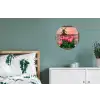 Doorkijk - Tulpen - Bloemen - Molen - Raam Wandcirkel aluminium klein -slaapkamer