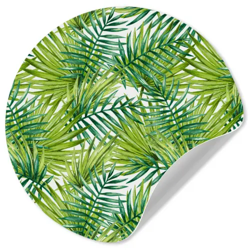 Mosgroen - Bladeren - Overlapping Wandcirkel behangsticker klein 186 -3d