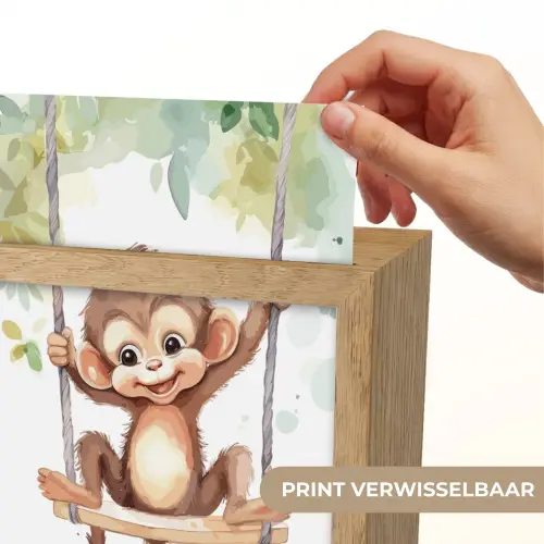 Aap - Dier - Kinderen - Jungle Light Box met kabel (Kinderlampje) klein -USP_websiteprintNL
