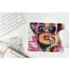 Portret - Vrouw - Abstract - Zonnebril muismat rubber klein -witbureau