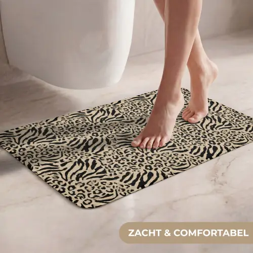 Giraf - Zebra - Motief - Bruin WCmat klein 1009 -USP_ZachtNL
