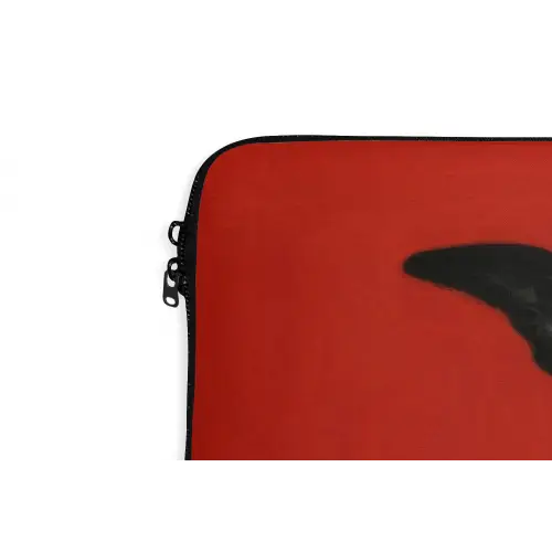 Windhond - Minimalistisch - Rood laptophoes neopreen klein -detail