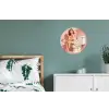 Roze - Retro - Vrouw Wandcirkel aluminium klein -slaapkamer