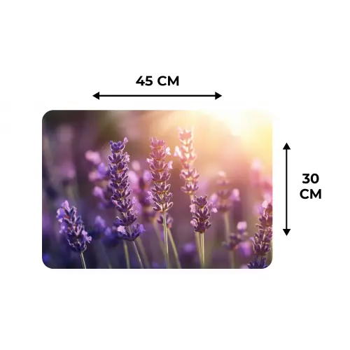 Lavendelbloemen - Paars - Zonlicht Placemat vinyl groot -specs