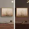 Wilde bloemen - Penseelstreken - Rustgevend Light Box met batterij (Wandlamp) middel -sfeer3