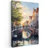 Brug - Stad - Huizen - Boot canvas 2cm klein -z3d