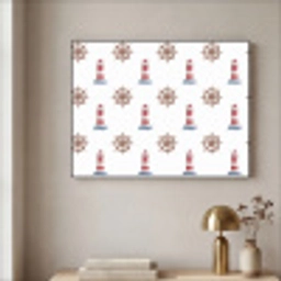 Nautisch - Klassiek - Rood Textielframe zwart klein 947 -sfeer2