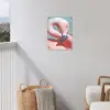Close-up flamingo tuinposter los doek klein -sfeer8
