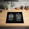 Bistro's Zwarte Bord Inductie beschermer vinyl 3mm middel -sfeer5