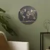 Wereldkaart - Stenen - Realistisch Akoestische PET Vilt - Rond klein -sfeer2