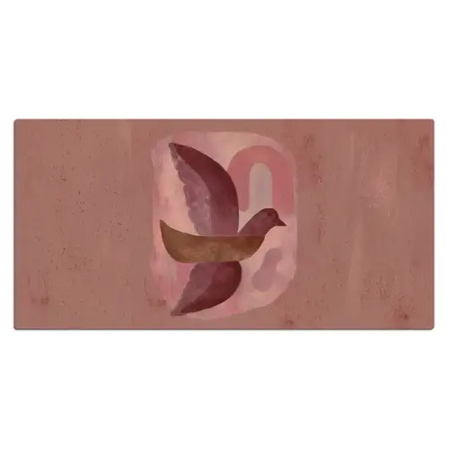 Illustratie - Vogels - Abstract - Roze Muismat XXL klein -3d_leeg