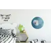 Paardenbloem - Wind - Blauw Wandcirkel aluminium klein -kinderkamer