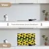 Gele - Citroenen - Druppels - Fruit keuken achterwand spatscherm klein 900 -voor_na_NL