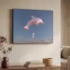 Dolfijn - Roze - Astronaut Textielframe - compleet frame klein -sfeer3