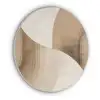 Retro - Geometrische lagen - Aardetinten Akoestische PET Vilt - Rond klein -3d