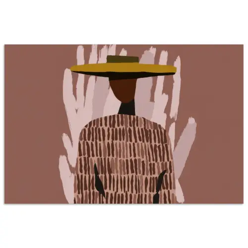 Abstract - Figuur - Illustratie - Hoed poster papier klein -3d