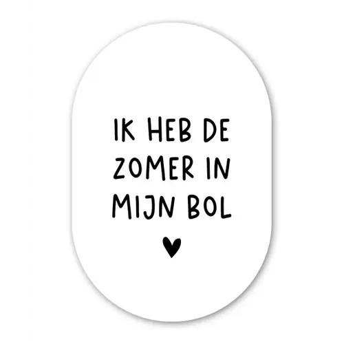 Quotes - Spreuken - André Hazes - Ik heb de zomer in mijn bol Wandcirkel Ovaal Forex klein -3d