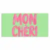 Mon cheri - Groen - Roze Muismat XXL klein -3d_leeg