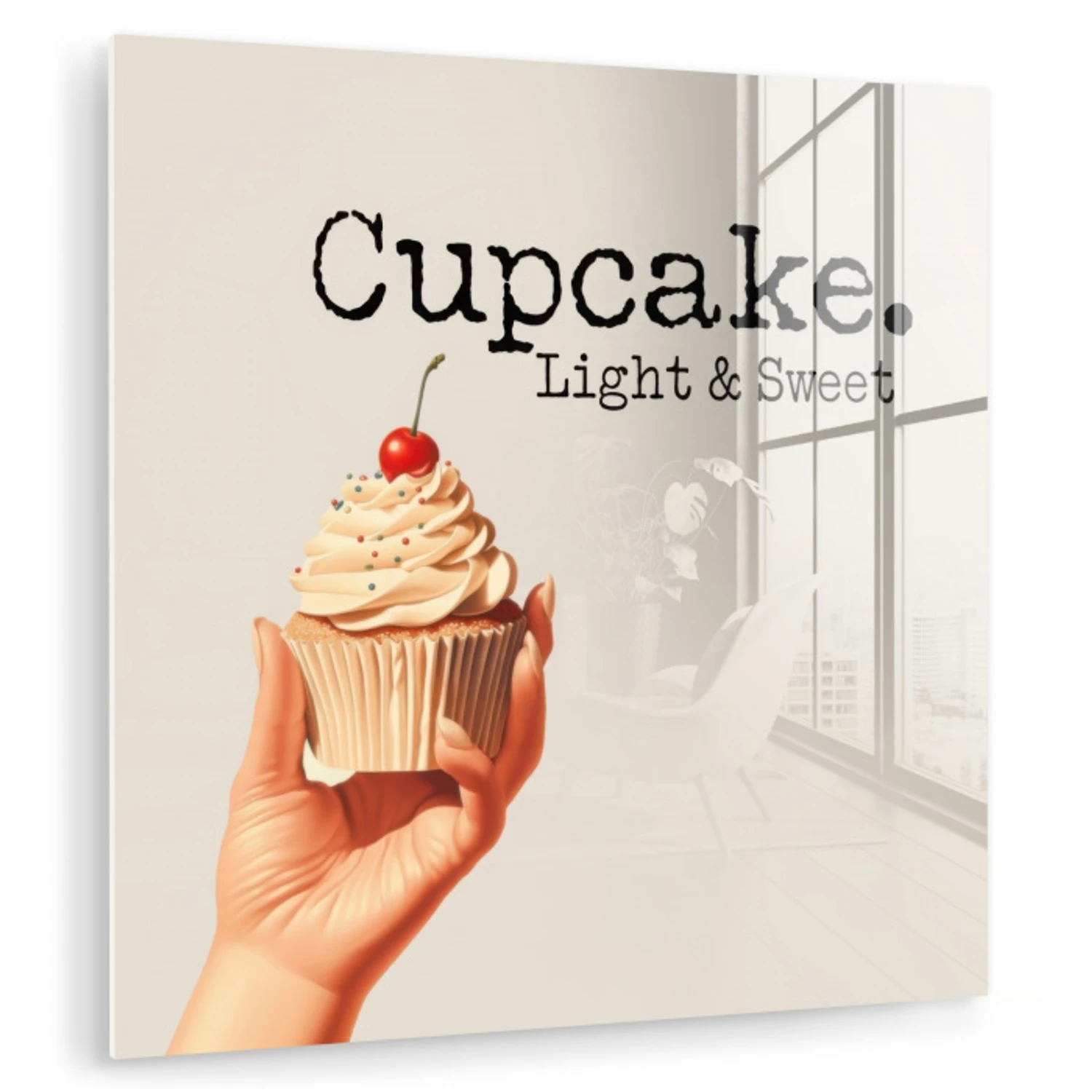 Cupcake - Zoet - Kers plexiglas 5mm klein -zzzproduct_nieuw